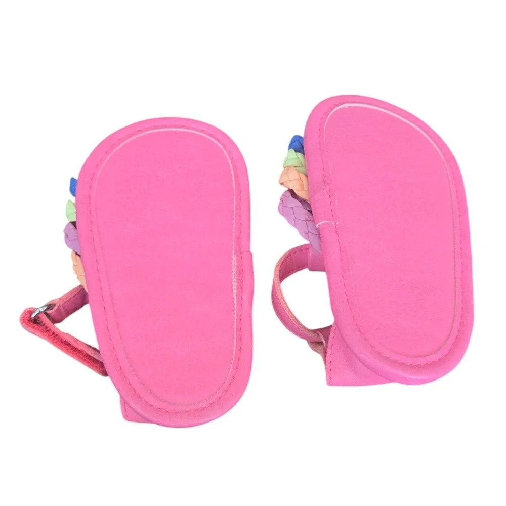 Children's Place Baby Girl Sandals Shoes Rainbow Braided Gladiator Pink 3-6 Mo